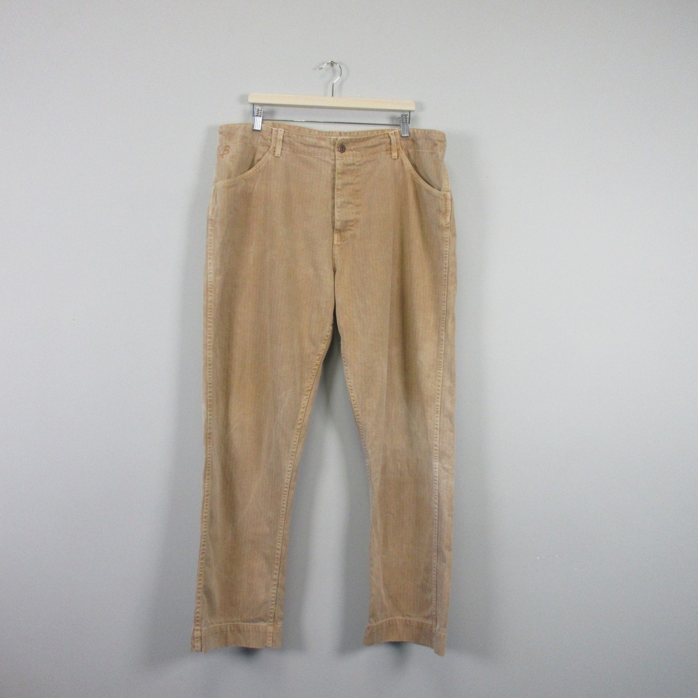Birdwell Beach BritchesJeans Pants Men's 40 Tan Khaki Button Fly Trousers 734